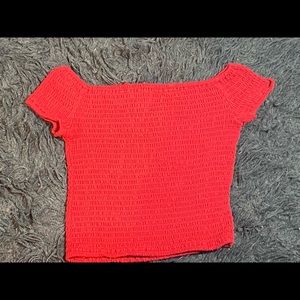 Red crop top